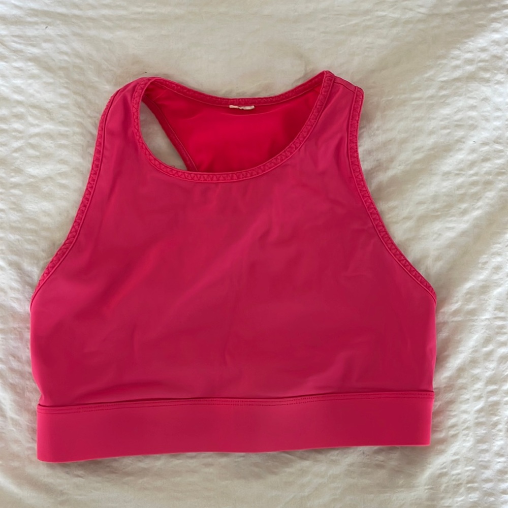 Fabletics Pink On-the-Go Medium-Impact Sports Bra